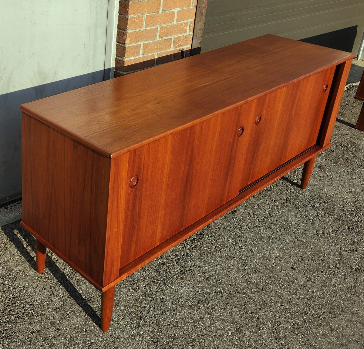 REFINISHED Mid Century Modern Teak Sideboard Credenza 66