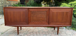 REFINISHED Danish Mid Century Modern Teak Credenza w woven panel 71