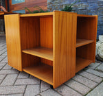 Mid Century Modern Teak Side/ End Table w Storage Large 3
