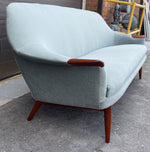 REFINISHED REUPHOLSTERED in wool mohair MCM Teak Sofa by Gerhard Berg, PERFECT 9