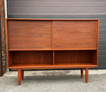 REFINISHED Danish Mid Century Modern Teak Highboard Narrow 4