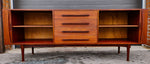 REFINISHED Mid Century Modern Teak Sideboard w Tambour Doors by RS Associates, 78