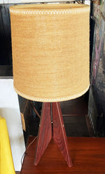 Refinished Danish Mid Century Modern Teak Tripod Lamp 2
