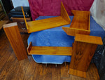 RESTORED Mid Century Modern 3 Section Teak Modular Wall Unit w Cabinets & Shelves by REFF 8