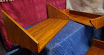 RESTORED Mid Century Modern 3 Section Teak Modular Wall Unit w Cabinets & Shelves by REFF 10