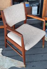 Set of 2 REFINISHED & Ready to be REUPHOLSTERED American MCM Walnut Armchairs 2