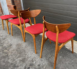 Choose Fabric! 4 REFINISHED Mid Century Modern Walnut & Ash Chairs by Deilcraft 2