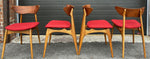 8 REFINISHED REUPHOLSTERED Mid Century Modern Walnut & Ash Chairs by Deilcraft 2