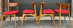 Choose Fabric! 4 REFINISHED Mid Century Modern Walnut & Ash Chairs by Deilcraft 3