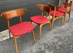 Choose Fabric! 4 REFINISHED Mid Century Modern Walnut & Ash Chairs by Deilcraft 5