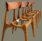 6 REFINISHED Mid Century Modern Walnut Chairs by Deilcraft 9