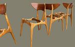 6 REFINISHED Mid Century Modern Walnut Chairs by Deilcraft 10