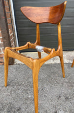 8 REFINISHED REUPHOLSTERED Mid Century Modern Walnut & Ash Chairs by Deilcraft 8