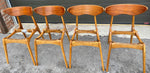 8 REFINISHED REUPHOLSTERED Mid Century Modern Walnut & Ash Chairs by Deilcraft 9