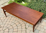 REFINISHED Mid Century Modern walnut coffee table w shelf 4