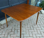REFINISHED MCM Walnut Dining Table w 2 leaves by Deilcraft, Perfect, 4-6 ft 8