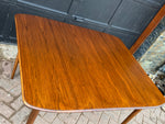 REFINISHED MCM Walnut Dining Table w 2 leaves by Deilcraft, Perfect, 4-6 ft 9