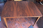 REFINISHED MCM Walnut Dining Table Extendable w 1 leaf, 4-5 ft 2
