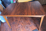 REFINISHED MCM Walnut Dining Table Extendable w 1 leaf, 4-5 ft 4