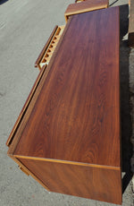 REFINISHED Sculptural Mid Century Modern Walnut Dresser 6 Drawers 11