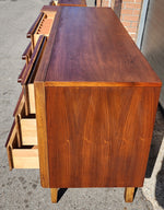 REFINISHED Sculptural Mid Century Modern Walnut Dresser 6 Drawers 9