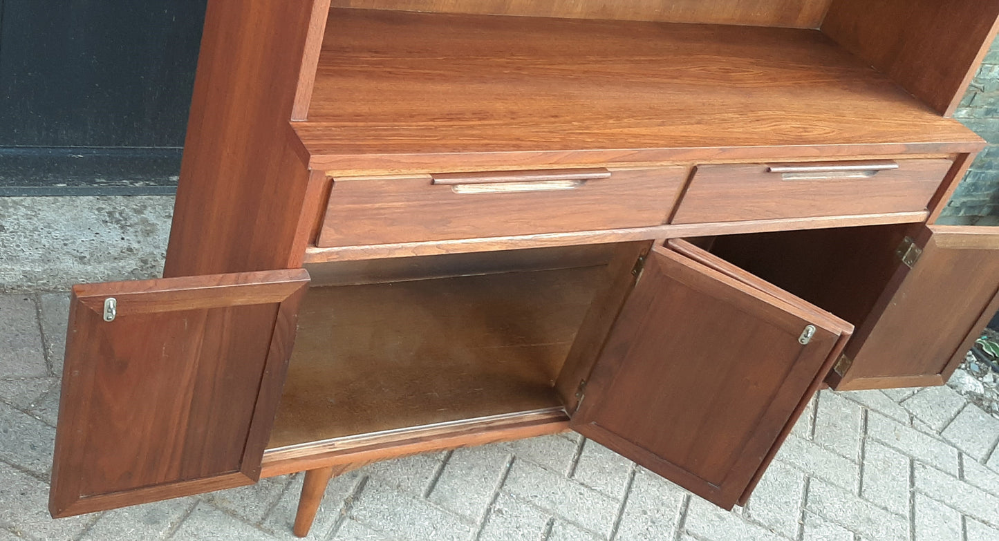 REFINISHED  MCM Walnut Highboard 48" PERFECT, compact & narrow