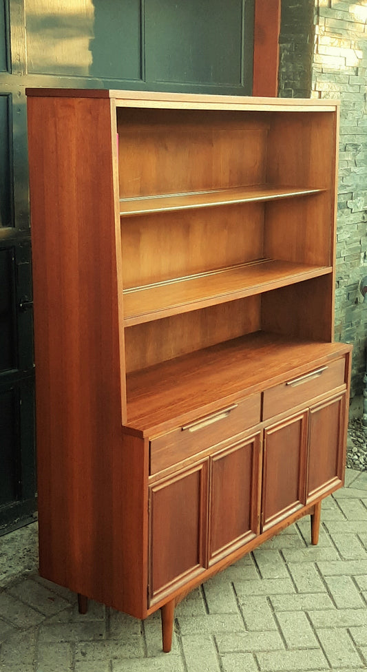 REFINISHED  MCM Walnut Highboard 48" PERFECT, compact & narrow