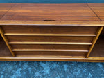 REFINISHED Mid Century Modern Walnut Media Record Player Console 74.5