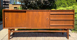 REFINISHED Mid Century Modern Walnut Sideboard, Narrow, Perfect 1