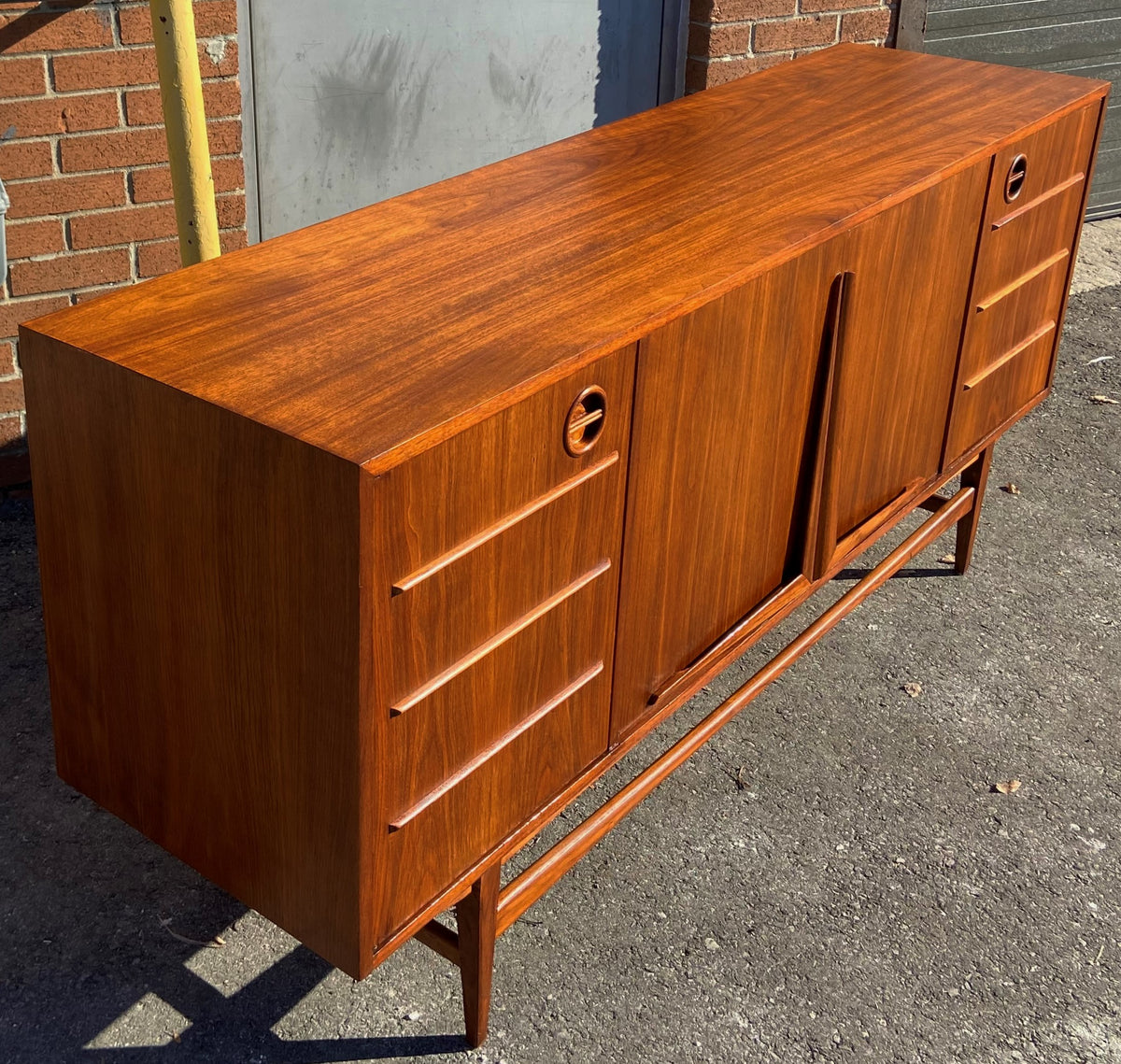 REFINISHED Mid Century Modern Walnut Sideboard 70