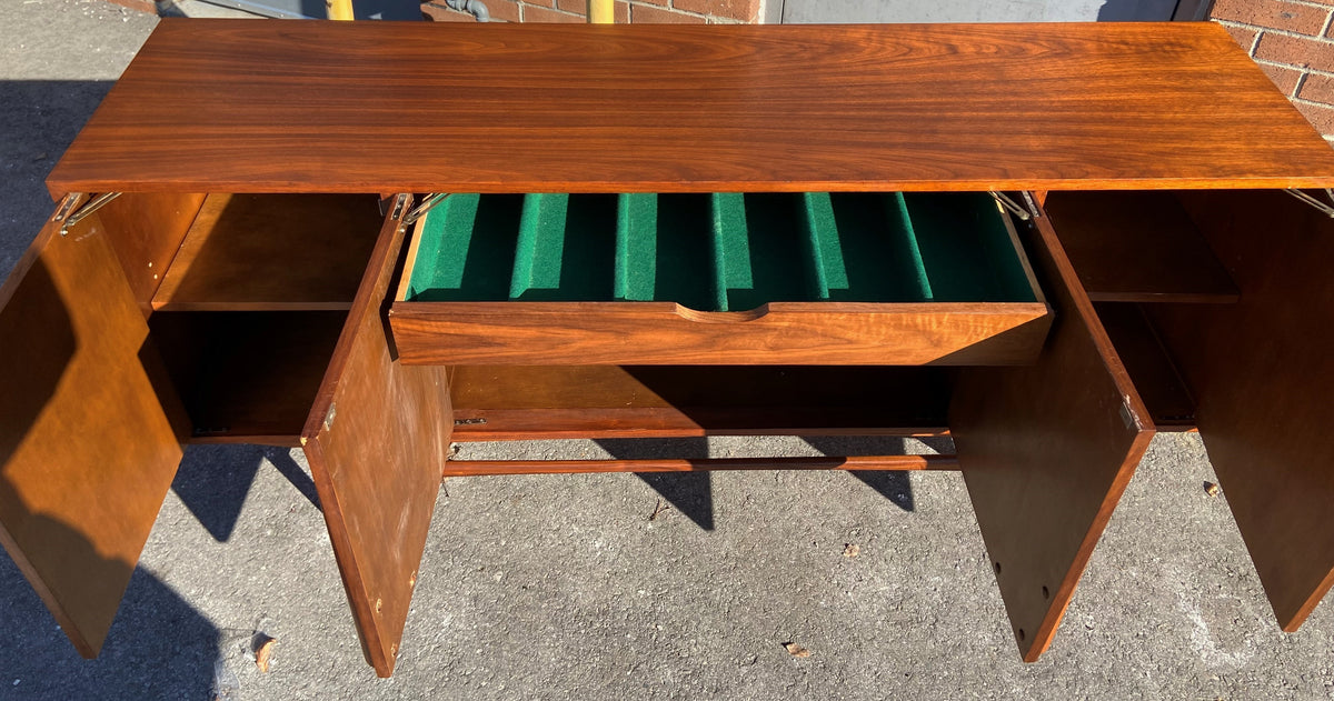 REFINISHED Mid Century Modern Walnut Sideboard 70