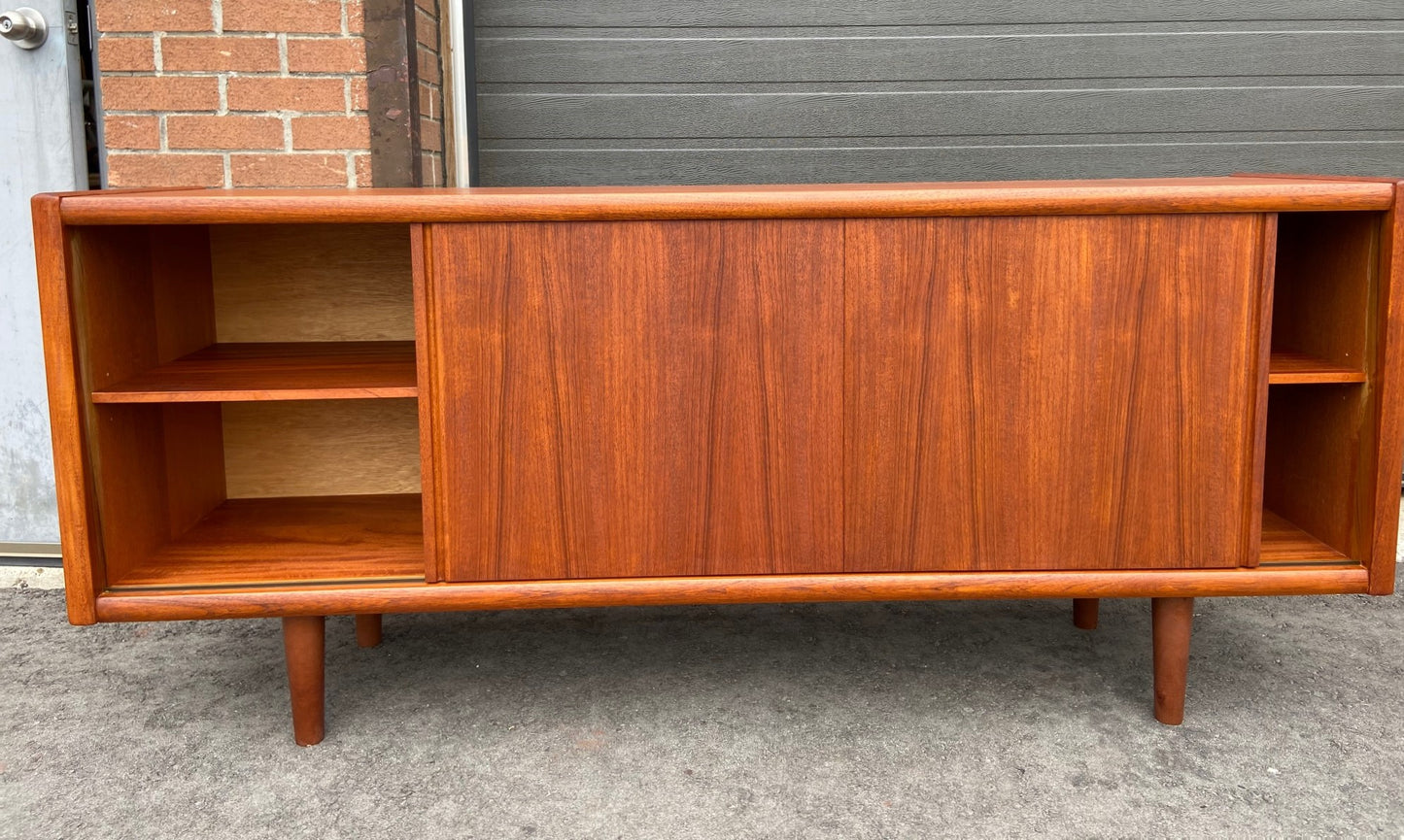 REFINISHED Mid Century Modern Teak Sideboard Credenza