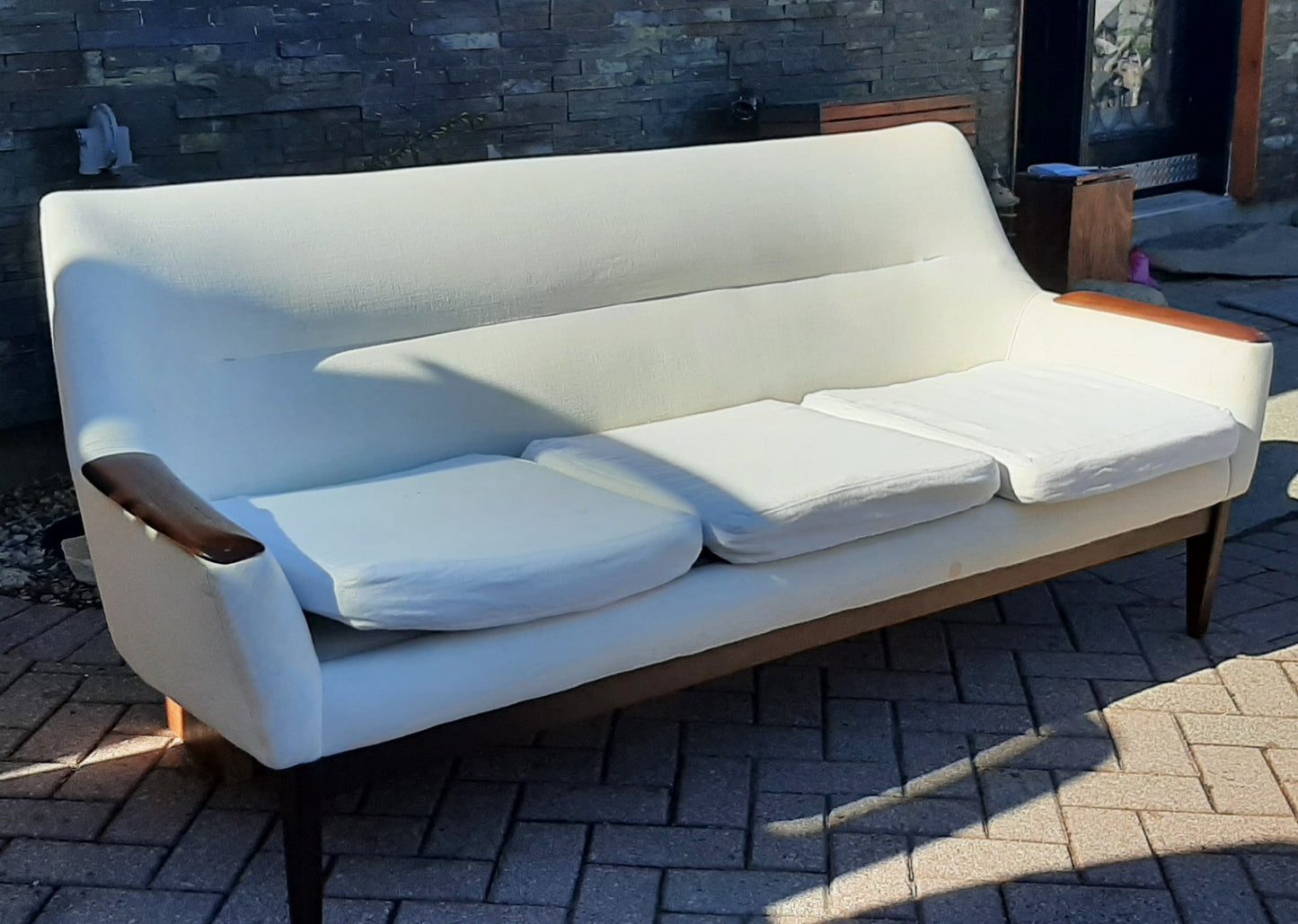 Danish MCM Teak Sofa 3-Seater REFINISHED & REUPHOLSTERED