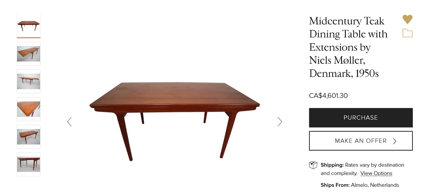 REFINISHED Danish MCM Teak Dining Table w 2 Leaves by Niels O. Moller, PERFECT, 63" - 102"