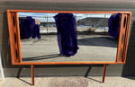 REFINISHED Mid Century Modern sculptural large walnut mirror, PERFECT 3