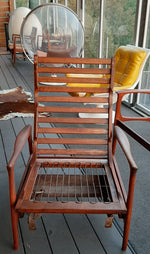 REFINISHED MCM High Back Lounge Chair Reclining, perfect- cushions will be CUSTOM made just for you 5