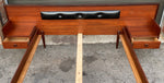 REFINISHED Mid Century Modern Teak Platform Bed w floating nightstands Double 5