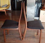 Set of 2 MCM Teak high-back side chairs by RS Associates RESTORED 2