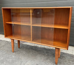 REFINISHED Danish MCM Teak Display Bookcase 48