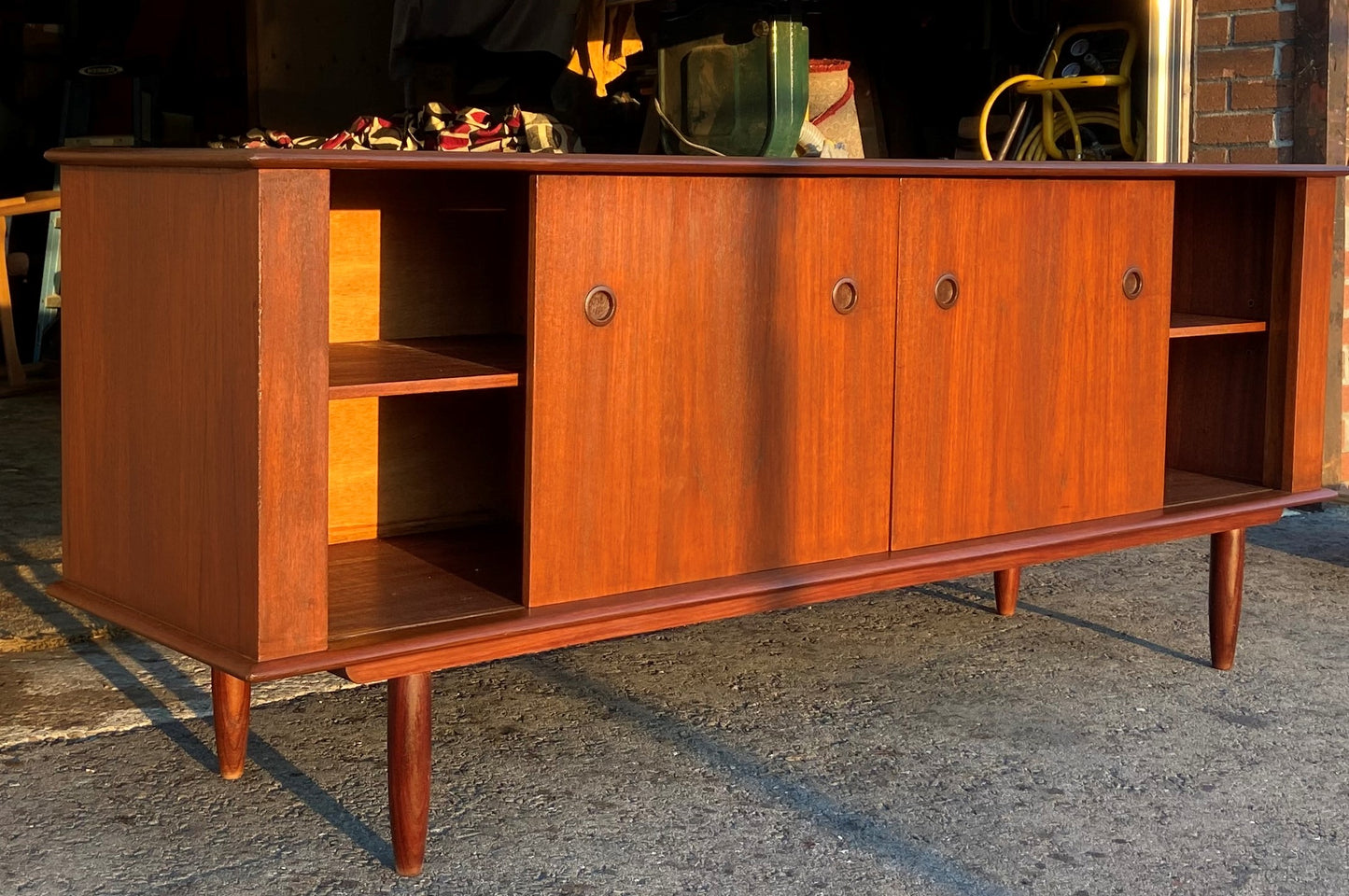 REFINISHED Mid Century Modern Teak Sideboard Buffet by Punch 6ft (not perfect)