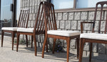 Set of 4 MCM Walnut Chairs RESTORED, includes new upholstery 2