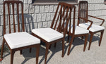Set of 4 MCM Walnut Chairs RESTORED, includes new upholstery 3