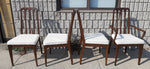 Set of 4 MCM Walnut Chairs RESTORED, includes new upholstery 4