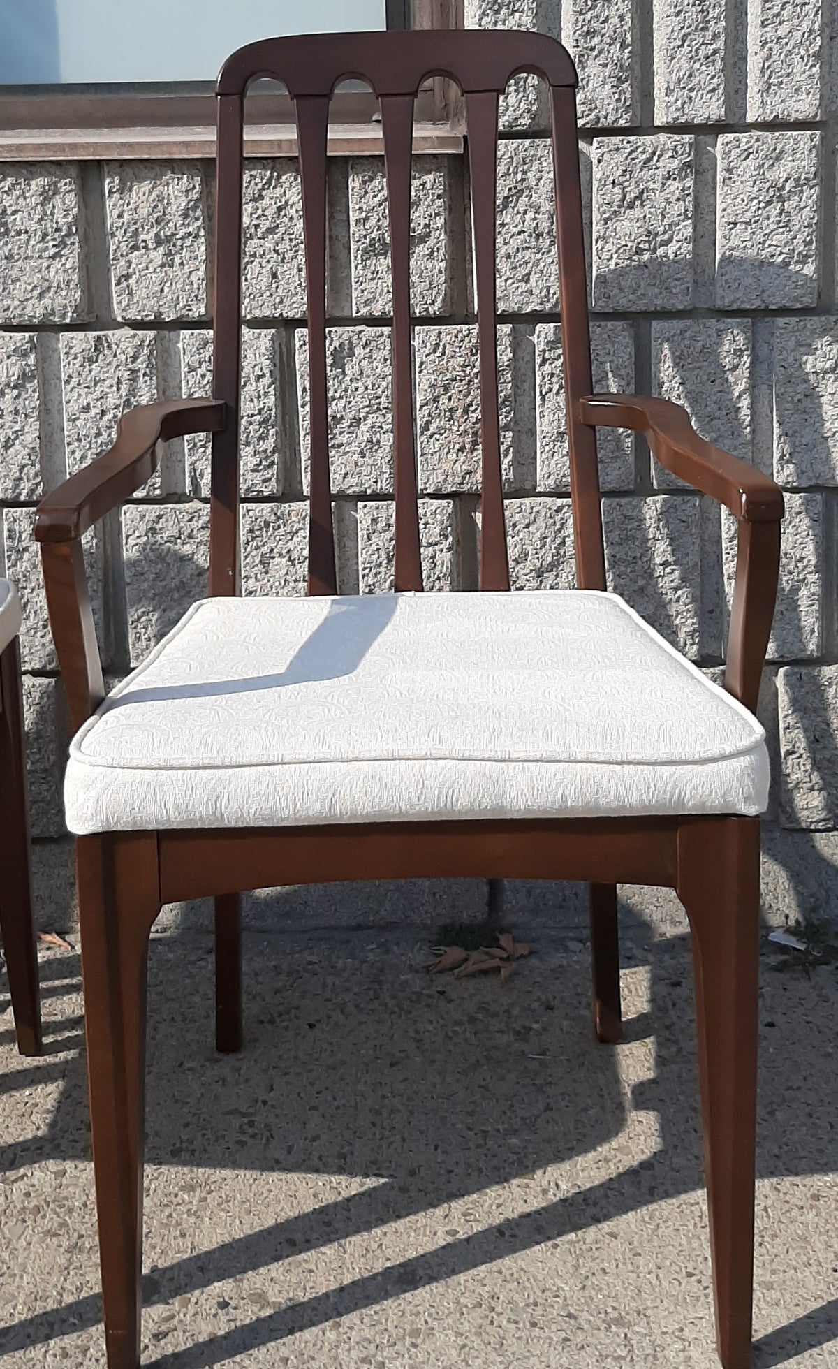 Set of 4 MCM Walnut Chairs RESTORED, includes new upholstery