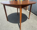 REFINISHED Mid Century Modern Walnut Table Round 42