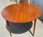 REFINISHED Mid Century Modern Walnut Table Round 42