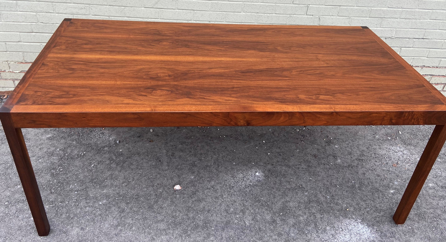 REFINISHED MCM Walnut Dining Table Rectangular 6 ft, PERFECT