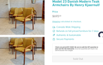 4 Danish MCM Teak Armchairs by H.Kjaernulf will be REFINISHED REUPHOLSTERED 8