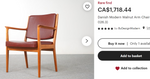 2 REFINISHED REUPHOLSTERED Mid Century Modern Walnut Arm Chairs 16