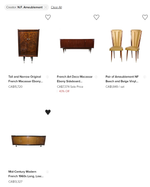 Exquisite French Mid Century Modern Sideboard Buffet Large 94.5